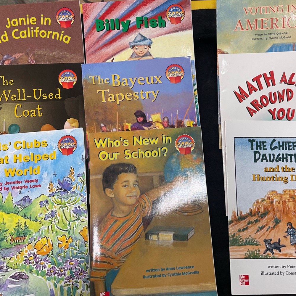 9 McGrew Hill level books